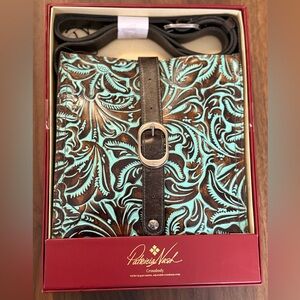 Patricia Nash Women Turquoise
Tooled Venezia Crossbody Bag
Purse Turquoise New